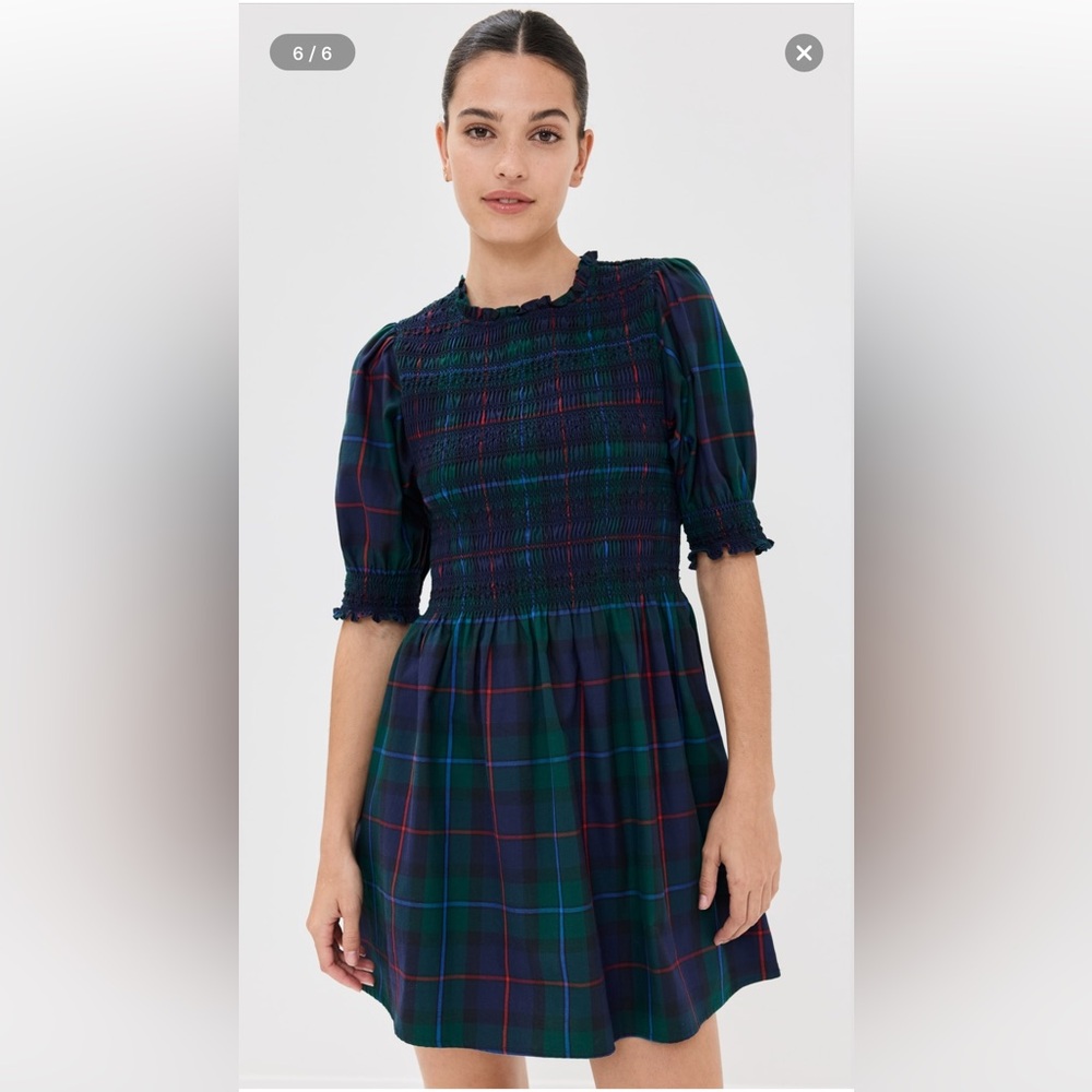 Hill House Vivi Dress in Midnight Tartan